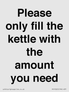 Please only fill the kettle with the amount you need